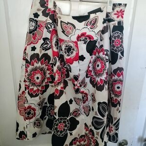 Lane Bryant Boho Kaleidoscope Floral A-Line Plus Size 20 Midi Skirt